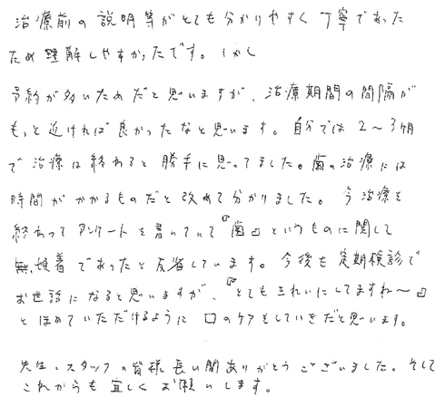 患者さまの症例